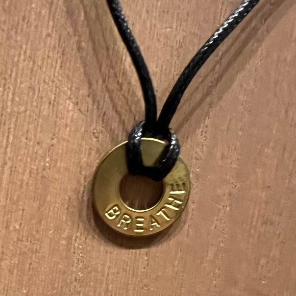 Breathe Adjustable Necklace- Brass - Picture 6 of 7